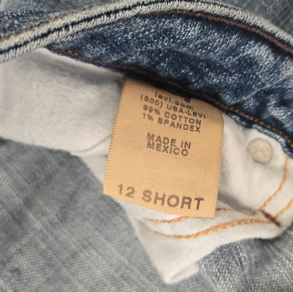 Levis 345 Jeans Blue Denim Medium Wash  Womens Size 12 Short Low Boot Cut - Picture 4 of 7